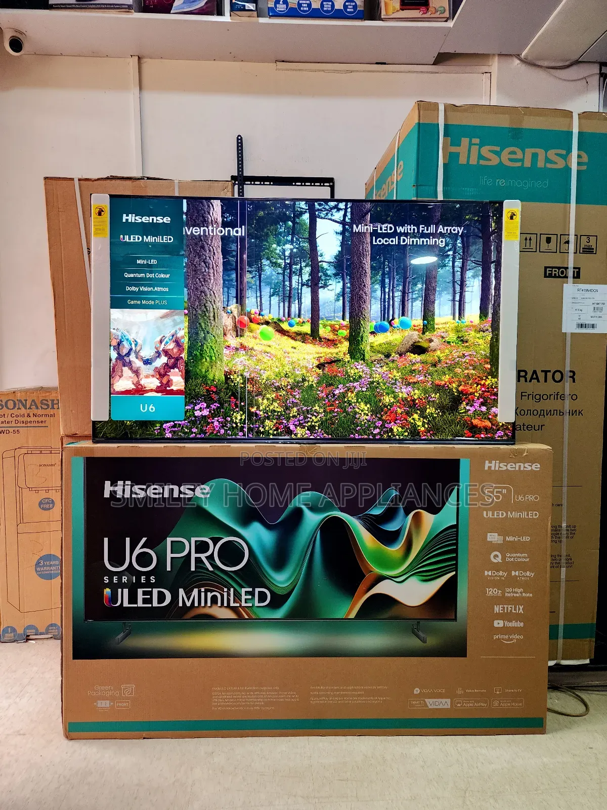 55inches Hisense U6 Miniled Uled4k Smart Tv With Dolby Atmos