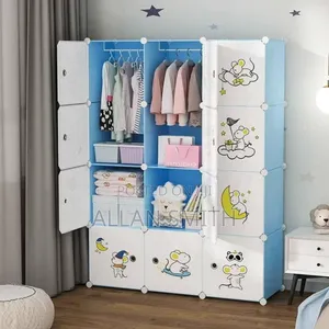 Designed 3 Colum Plastic Wardrobes