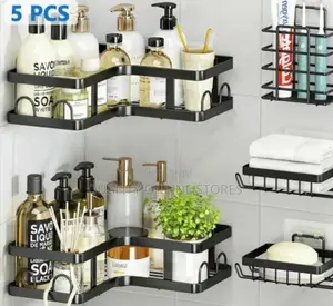 5 Piece Double Bathroom Shelf Rack