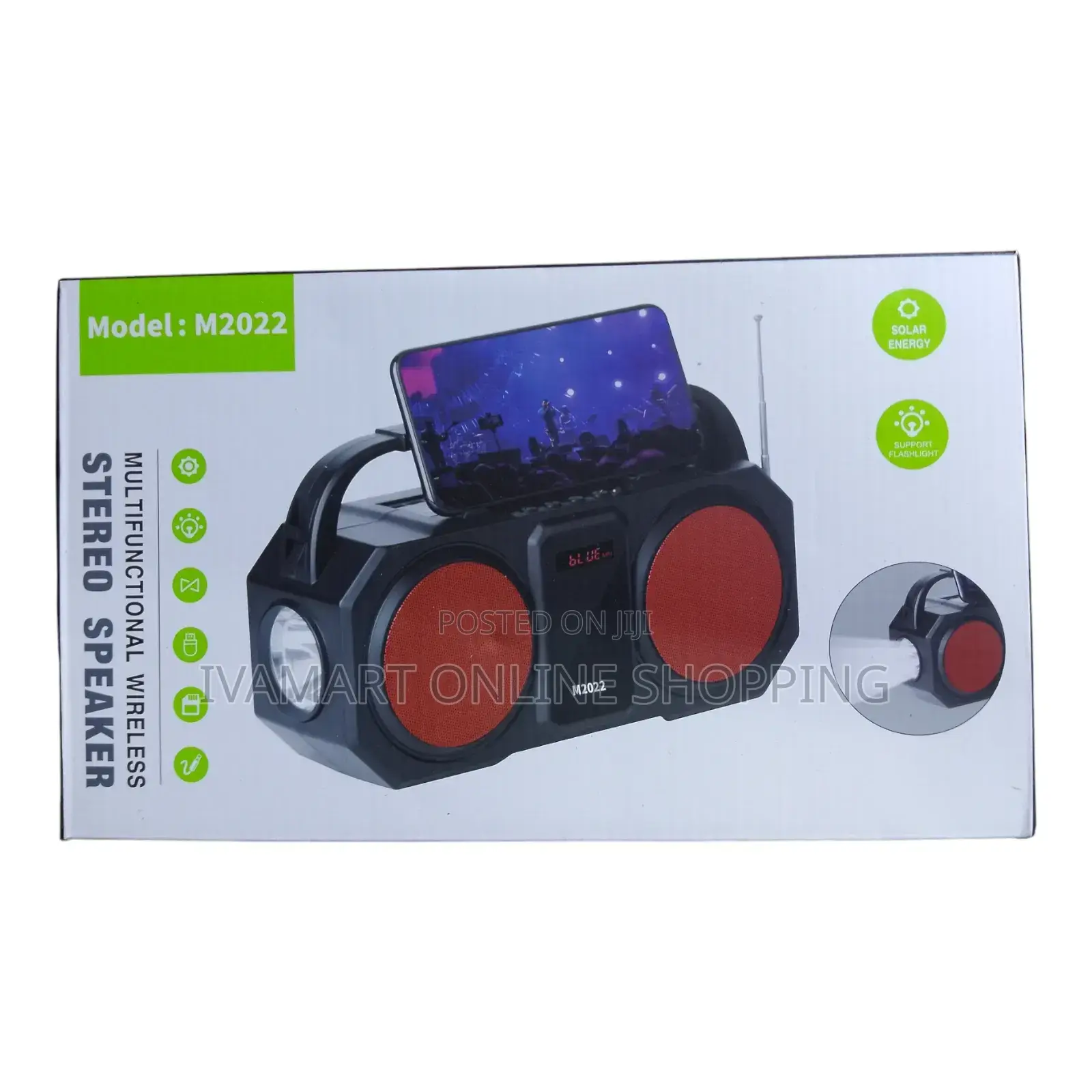 M2022 Wireless Stereo Speakers / Radio - With Torch