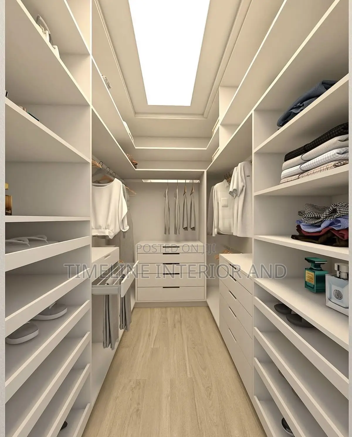 Elegant Boutique Wooden Shelves