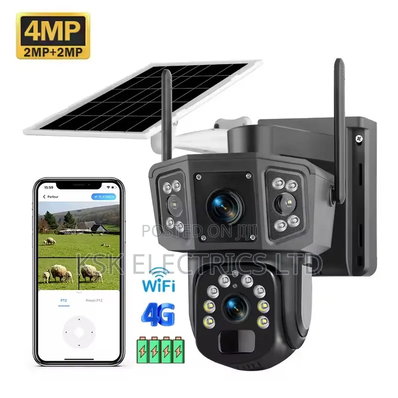 V380 Pro 4mp Wireless Rechargeable Dual Lens 4g Sim Car