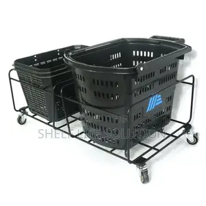 Shopping Basket Stock Tray With Wheels