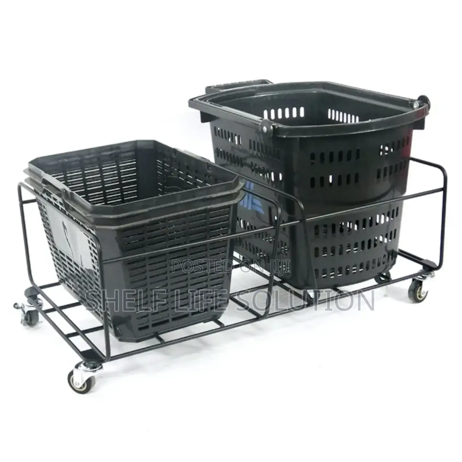 Shopping Basket Stock Tray With Wheels