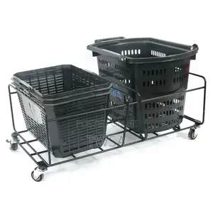 Shopping Basket Stock Tray With Wheels