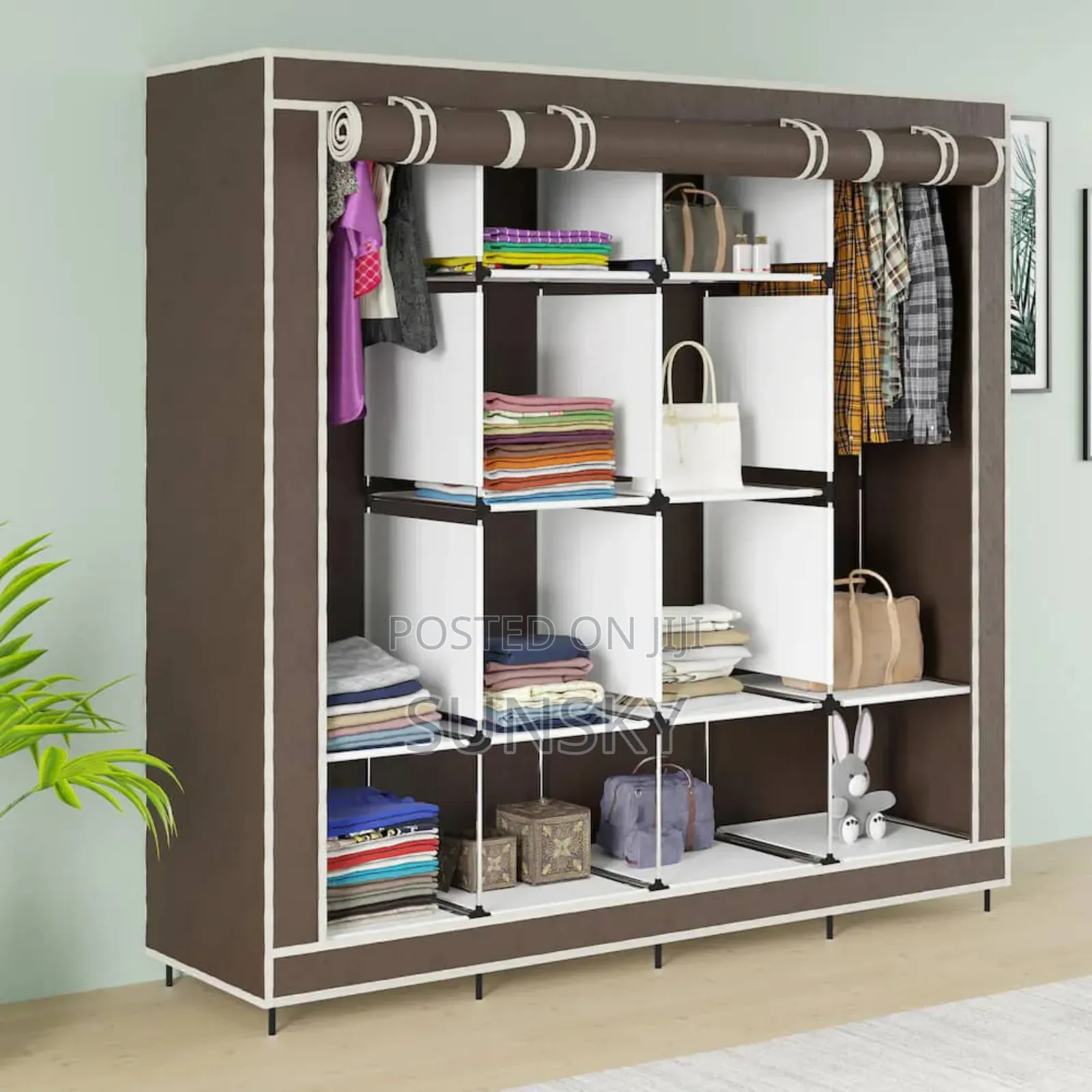4 Collum Portable Canvas Wardrobe