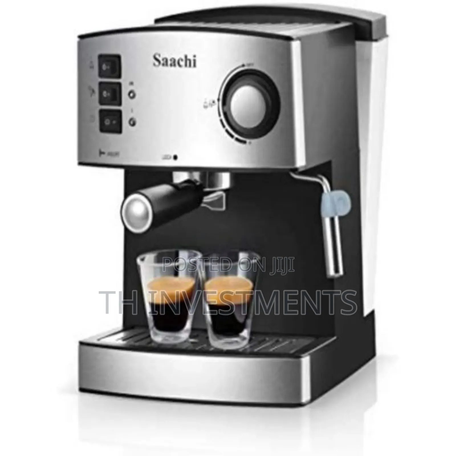 Saachi Electric Coffee Machine - Silver 