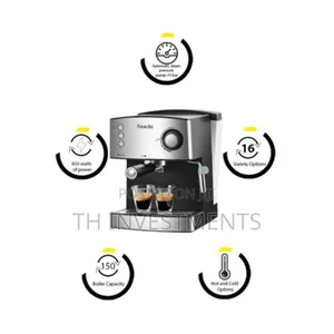 Saachi Electric Coffee Machine - Silver 