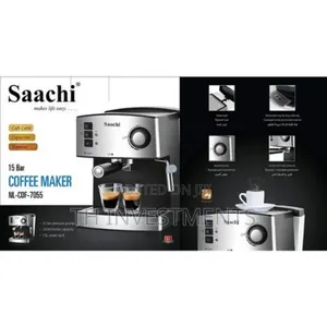 Saachi Electric Coffee Machine - Silver 