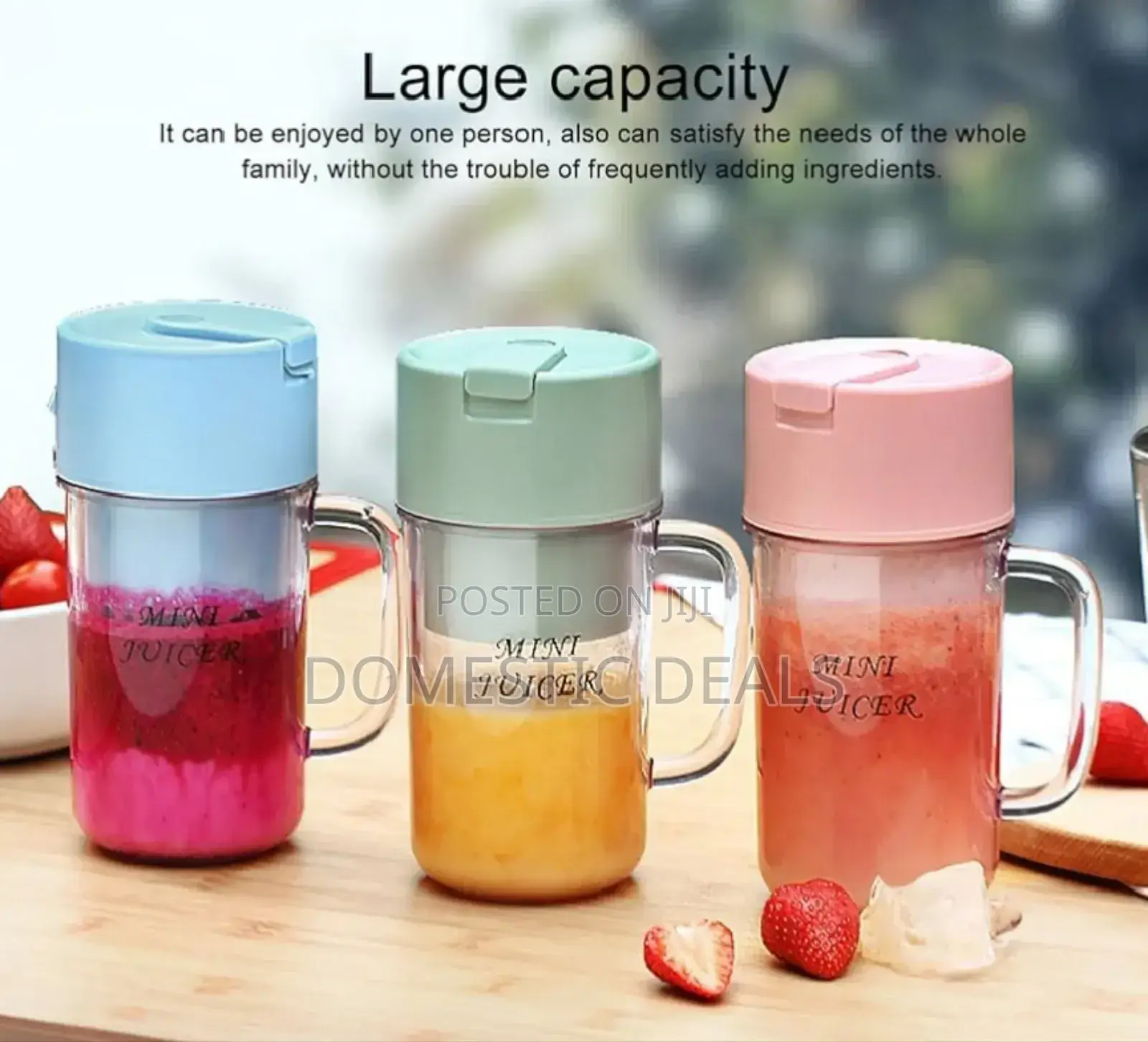 Straw Type Rechargeable Juicer Blender