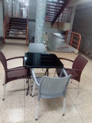 Bamboo Plastic Chairs and Table(Glass) for Hotel/Garden