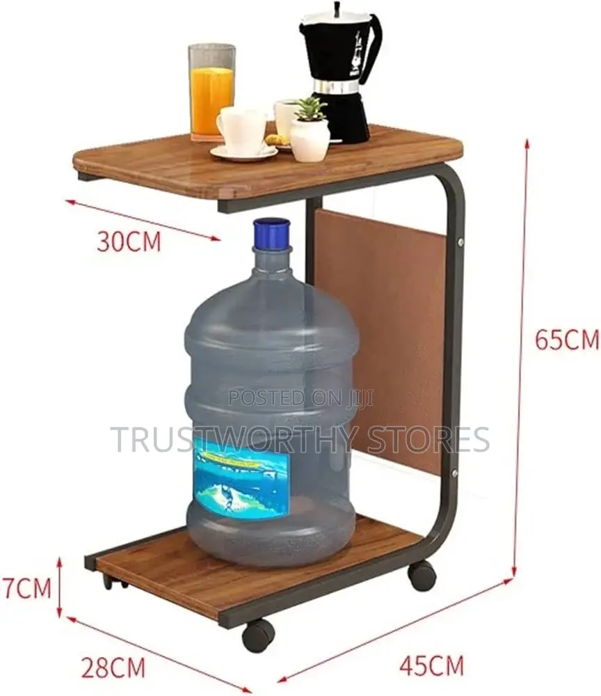 Bedside Coffee/Tea/Laptop/Reading Table With Wheels- Wooden