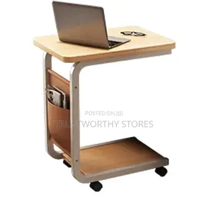 Bedside Coffee/Tea/Laptop/Reading Table With Wheels- Wooden