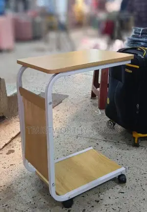 Bedside Coffee/Tea/Laptop/Reading Table With Wheels- Wooden