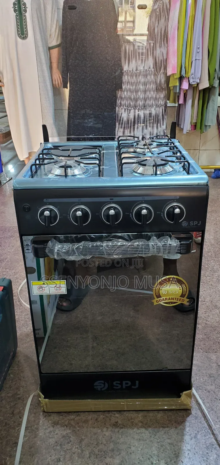 SPJ Cooker 50×50 - 3+1 Stove With Oven - 3 Gas Burners, 1000w Hotplate