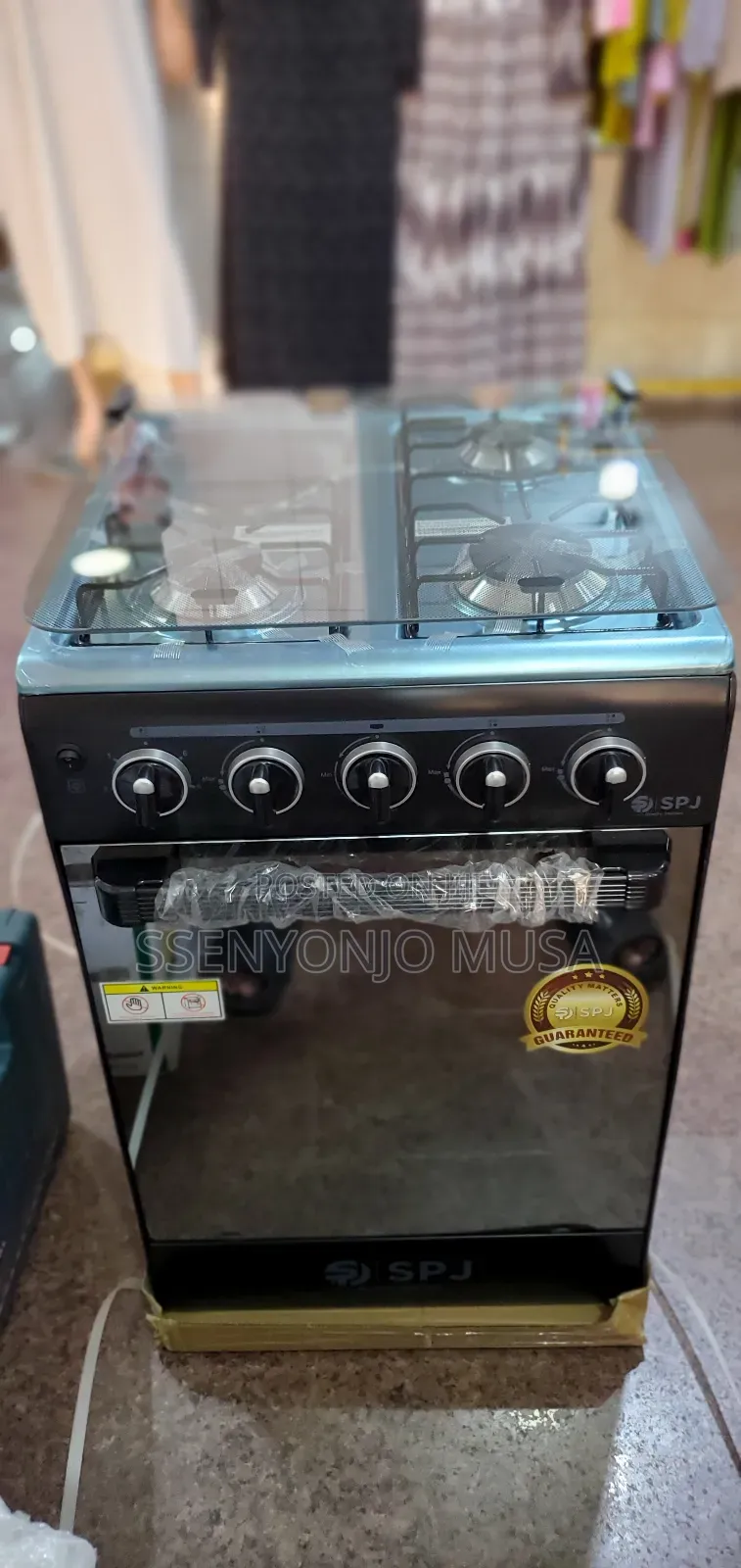 SPJ Cooker 50×50 - 3+1 Stove With Oven - 3 Gas Burners, 1000w Hotplate