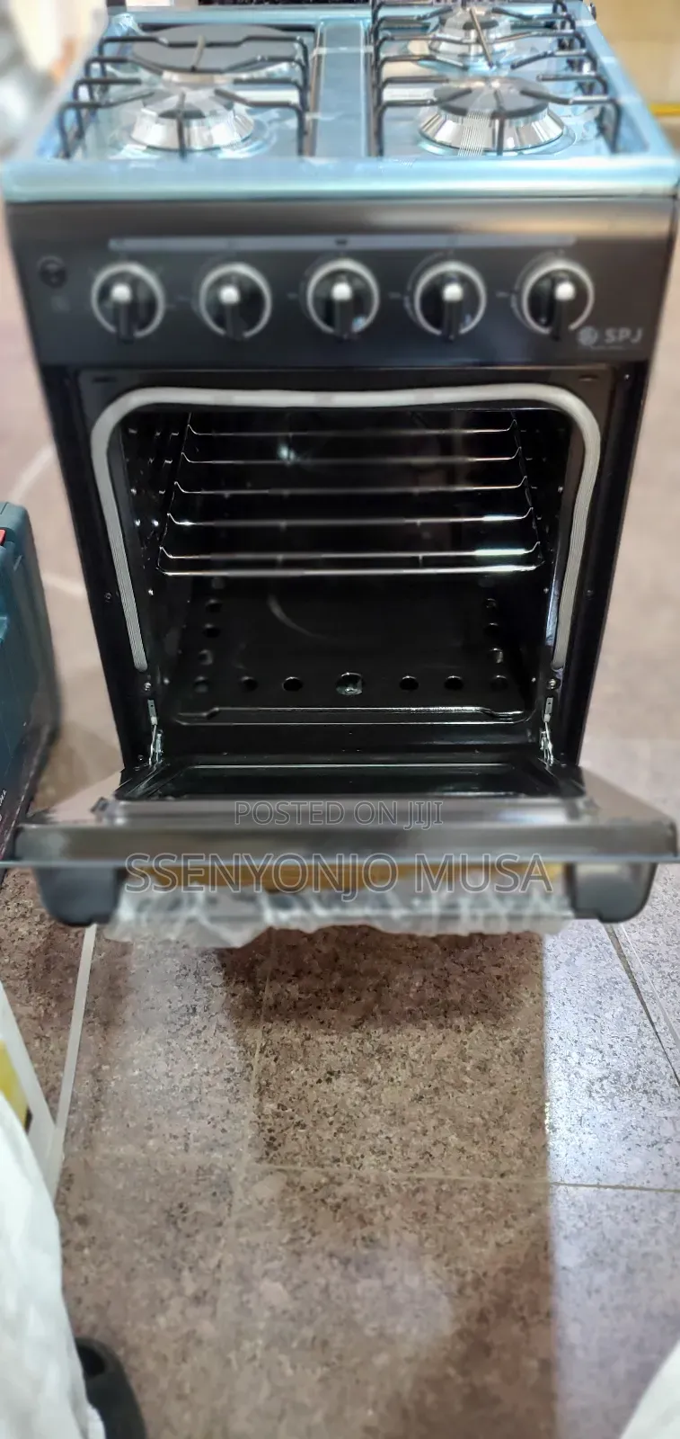 SPJ Cooker 50×50 - 3+1 Stove With Oven - 3 Gas Burners, 1000w Hotplate