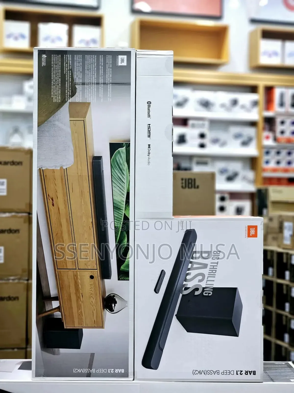 JBL 2.1 Deep Bass Soundbar (Mk2) - Wireless Subwoofer,Remote