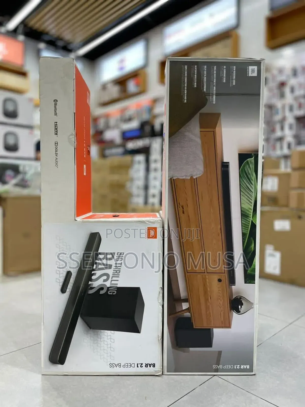 JBL 2.1 Deep Bass Soundbar (Mk2) - Wireless Subwoofer,Remote