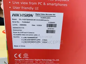 CCTV Camera 4 Channel Kit Colorvu 20m
