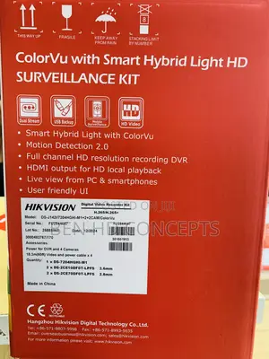 CCTV Camera 4 Channel Kit Colorvu 20m