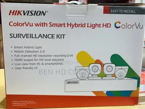 CCTV Camera 4 Channel Kit Colorvu 20m