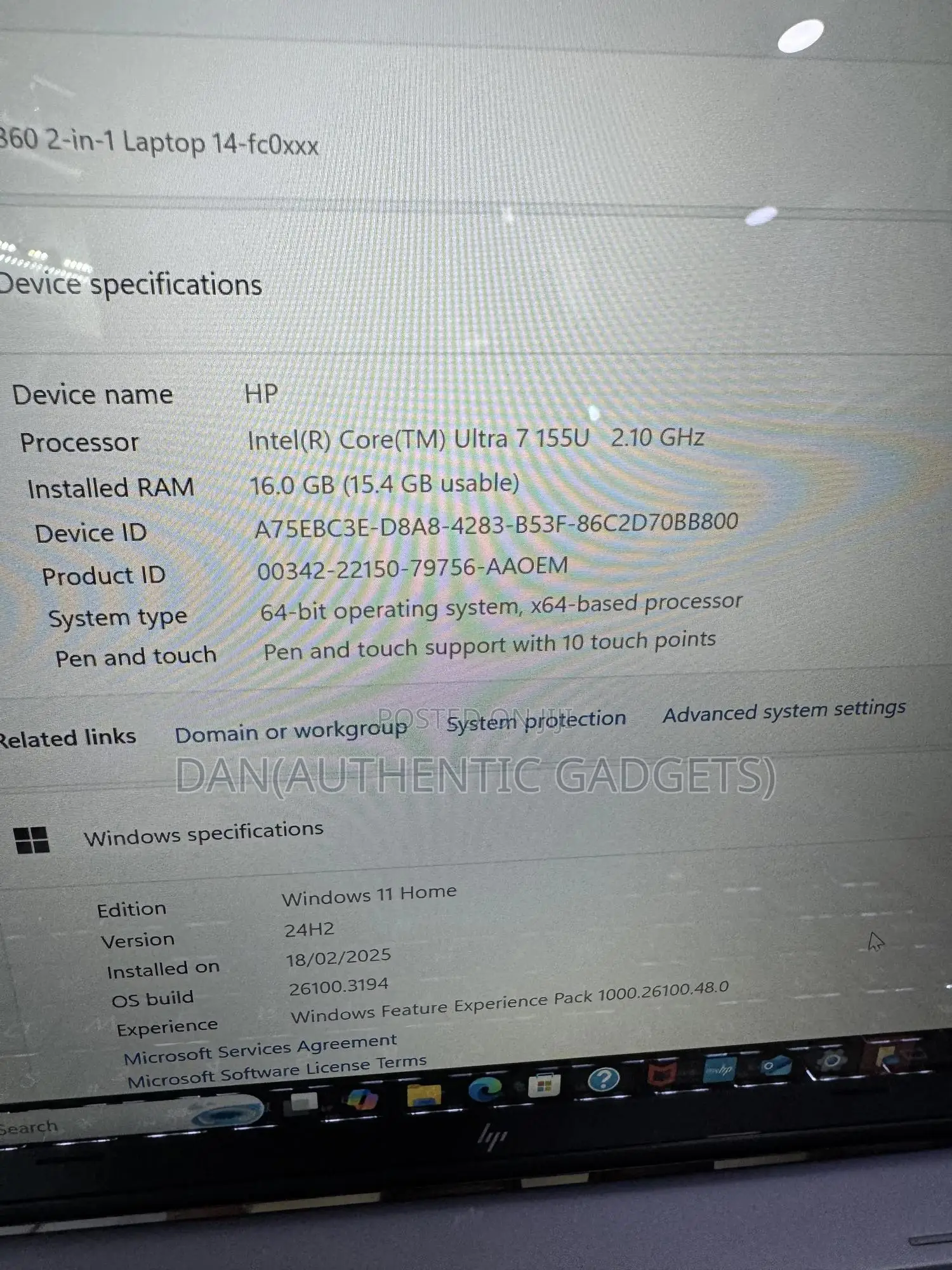 New Laptop HP Envy 14 16GB Intel Core Ultra 7 SSD 1T