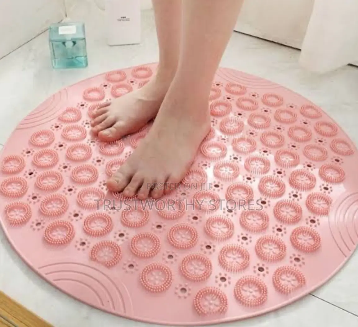 Circular Anti-Slip Bathroom Shower Mat - (Massager)