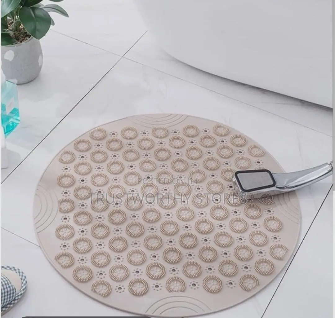 Circular Anti-Slip Bathroom Shower Mat - (Massager)