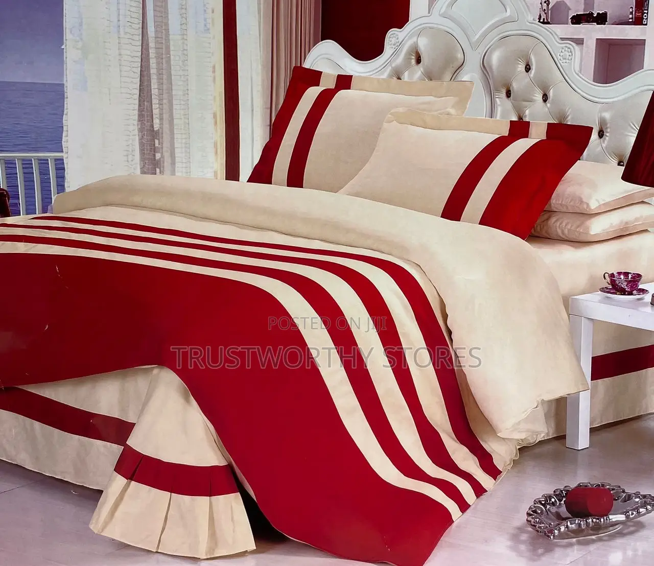 4pc Duvet Cover Set - 2 Pillowcases, 1 Bedsheet and 1 Duvet