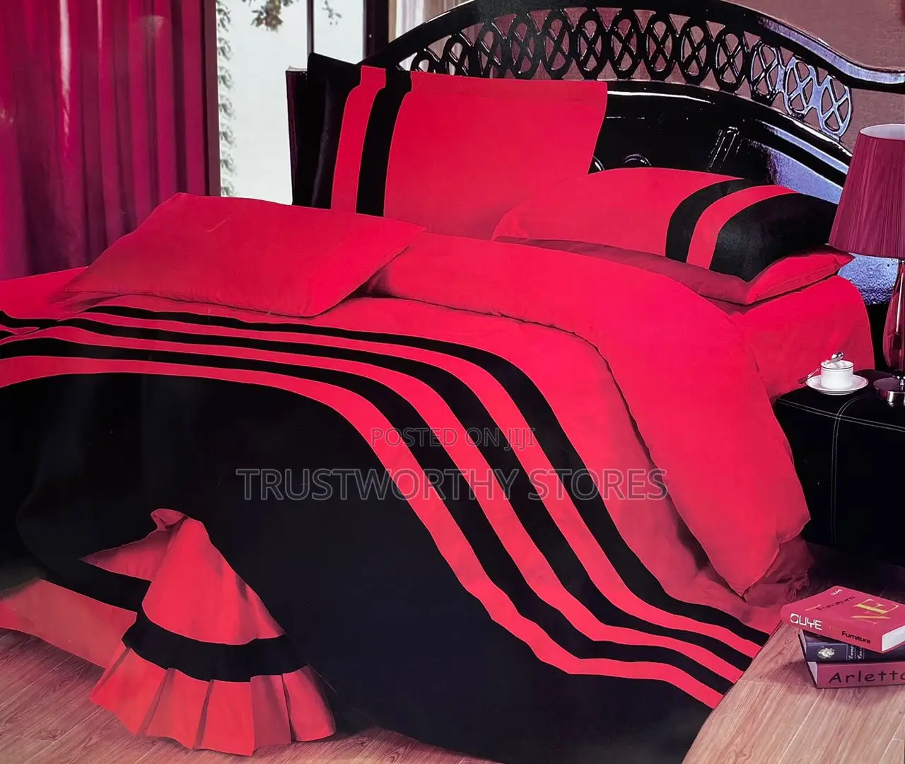 4pc Duvet Cover Set - 2 Pillowcases, 1 Bedsheet and 1 Duvet