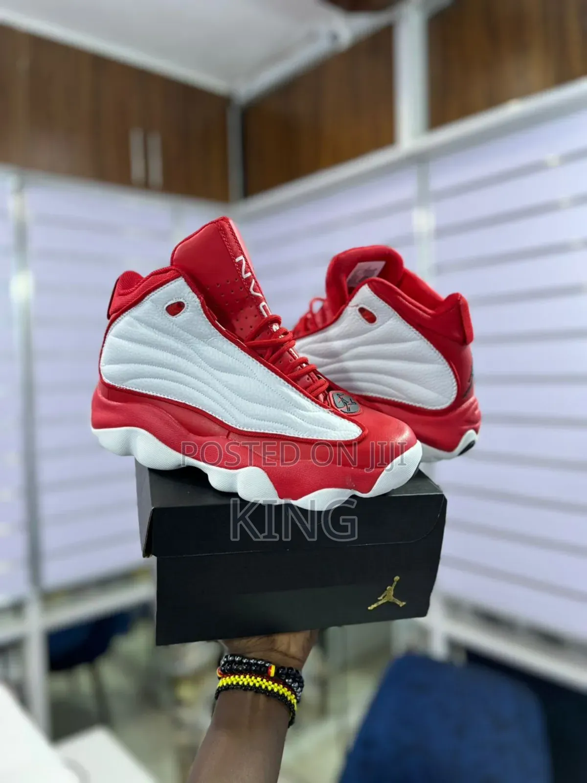 White Nike Air Jordan Pro Strong White Red