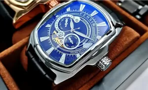 Farkew Men's Business Punk Watch With Large Barrel Dial -