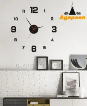 Black and White Mounted Clock