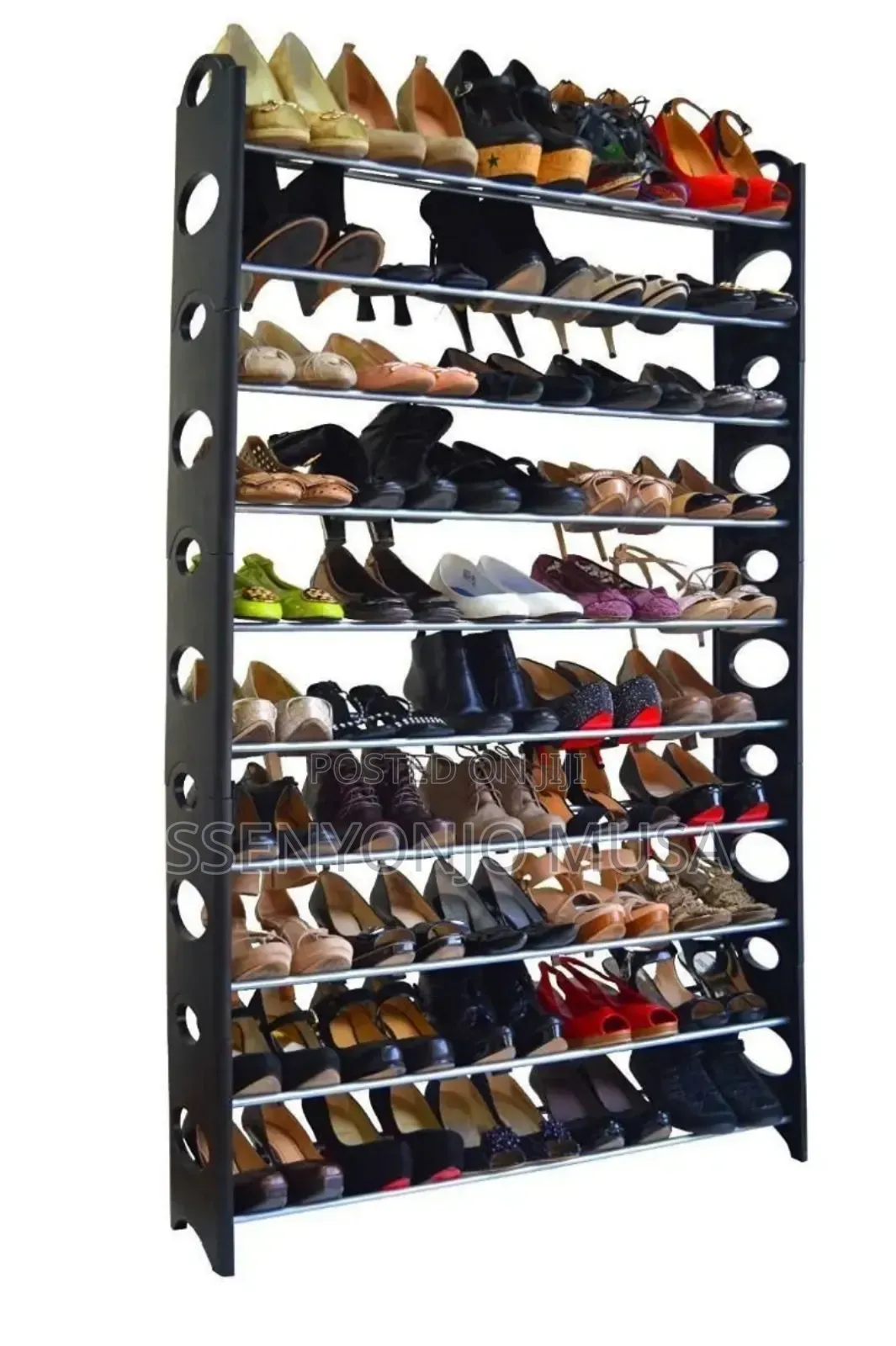 Crazyworld 10-Tier Stainless Steel Shoe Rack - Stackable-