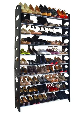Crazyworld 10-Tier Stainless Steel Shoe Rack - Stackable-