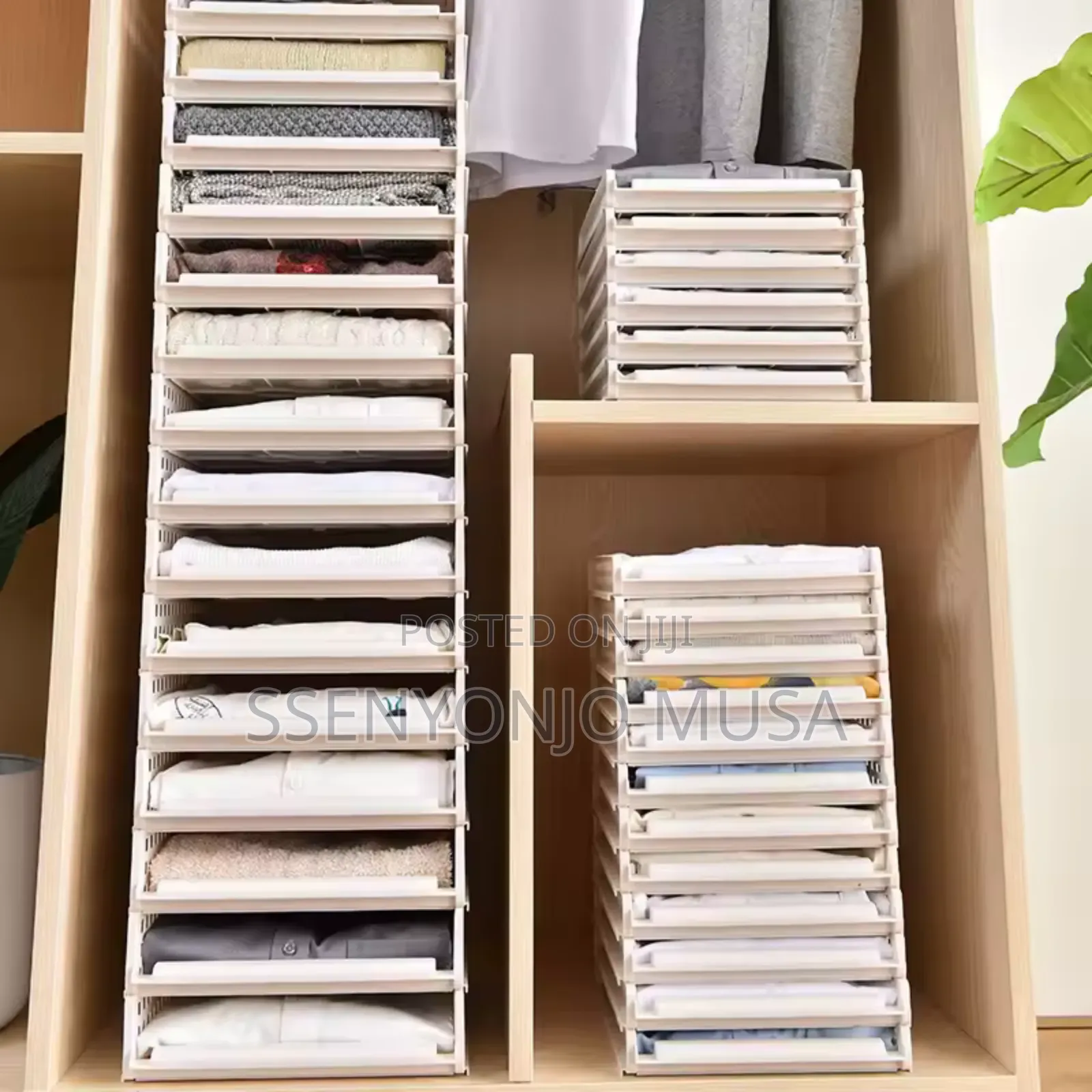 Closet Storage Shelf Folding Board-Plastic Clothes Organizer