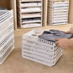 Closet Storage Shelf Folding Board-Plastic Clothes Organizer