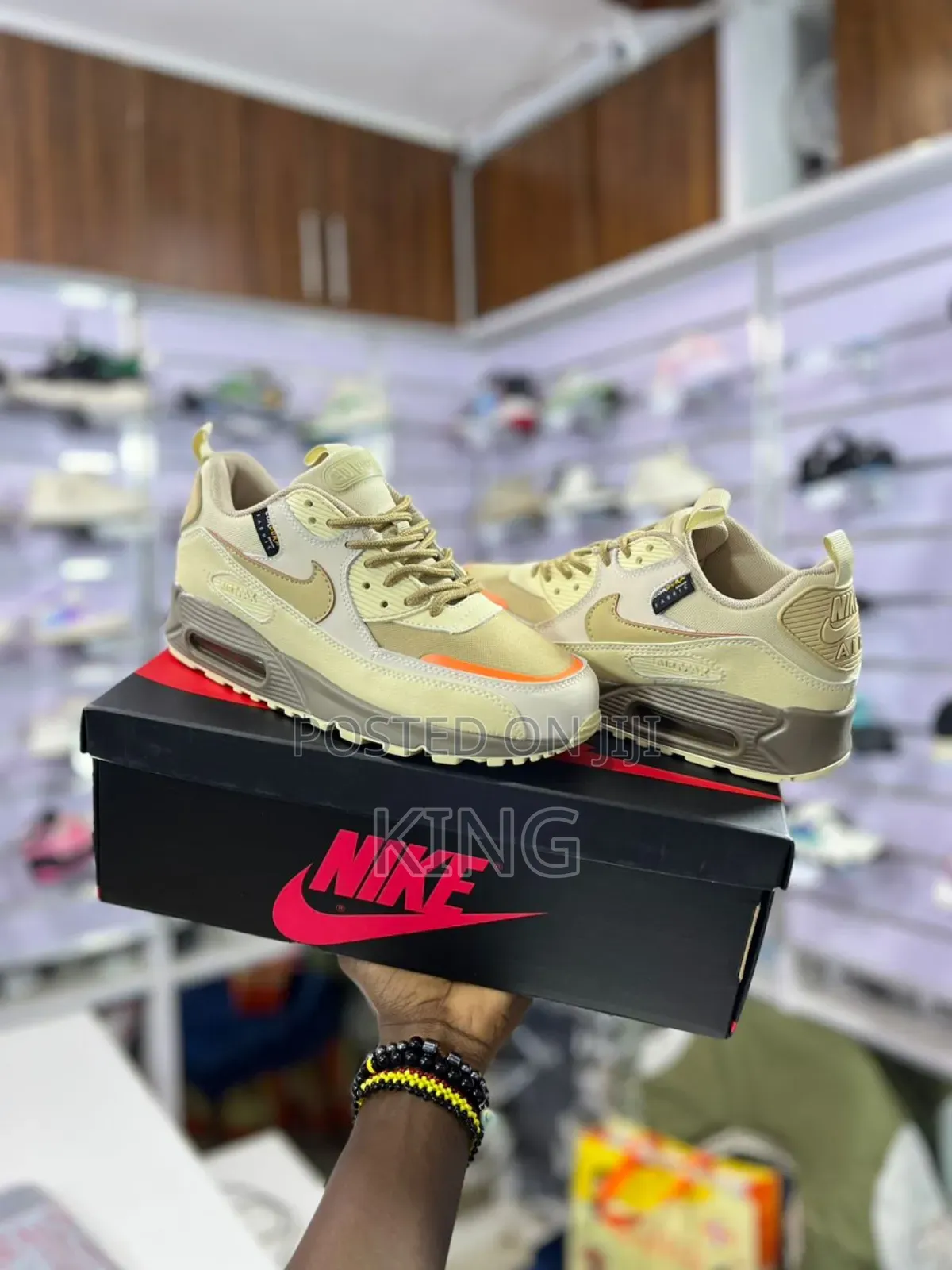 Air Max Nike 90 Sneakers Cream/Lite Green
