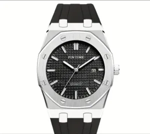 Luxurious Golden Dial and Case With a Silicone Strap,