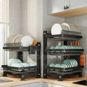 Dish Rack Drainer With Tray -3 Tier Stainless Steel Dishdry-