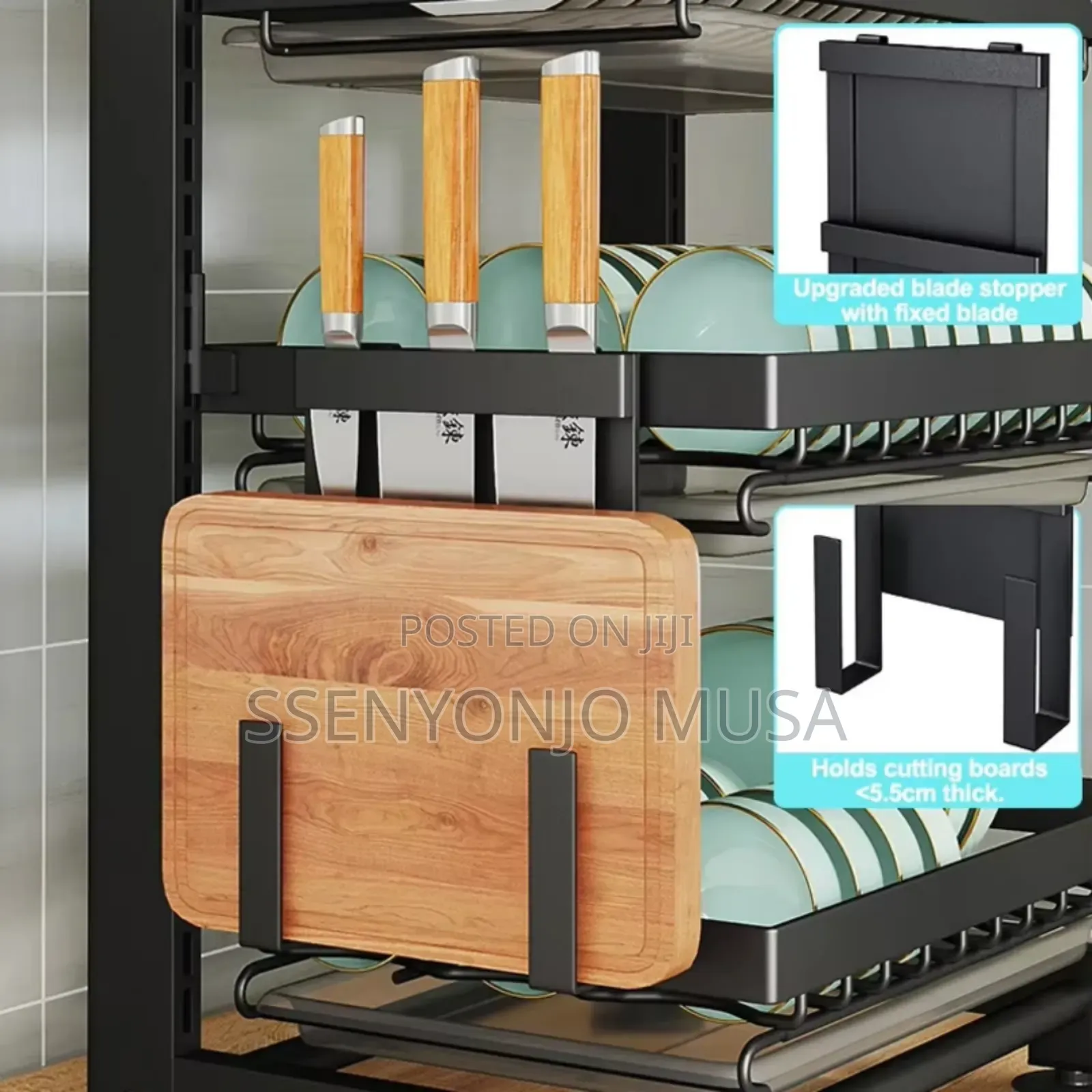 Dish Rack Drainer With Tray -3 Tier Stainless Steel Dishdry-