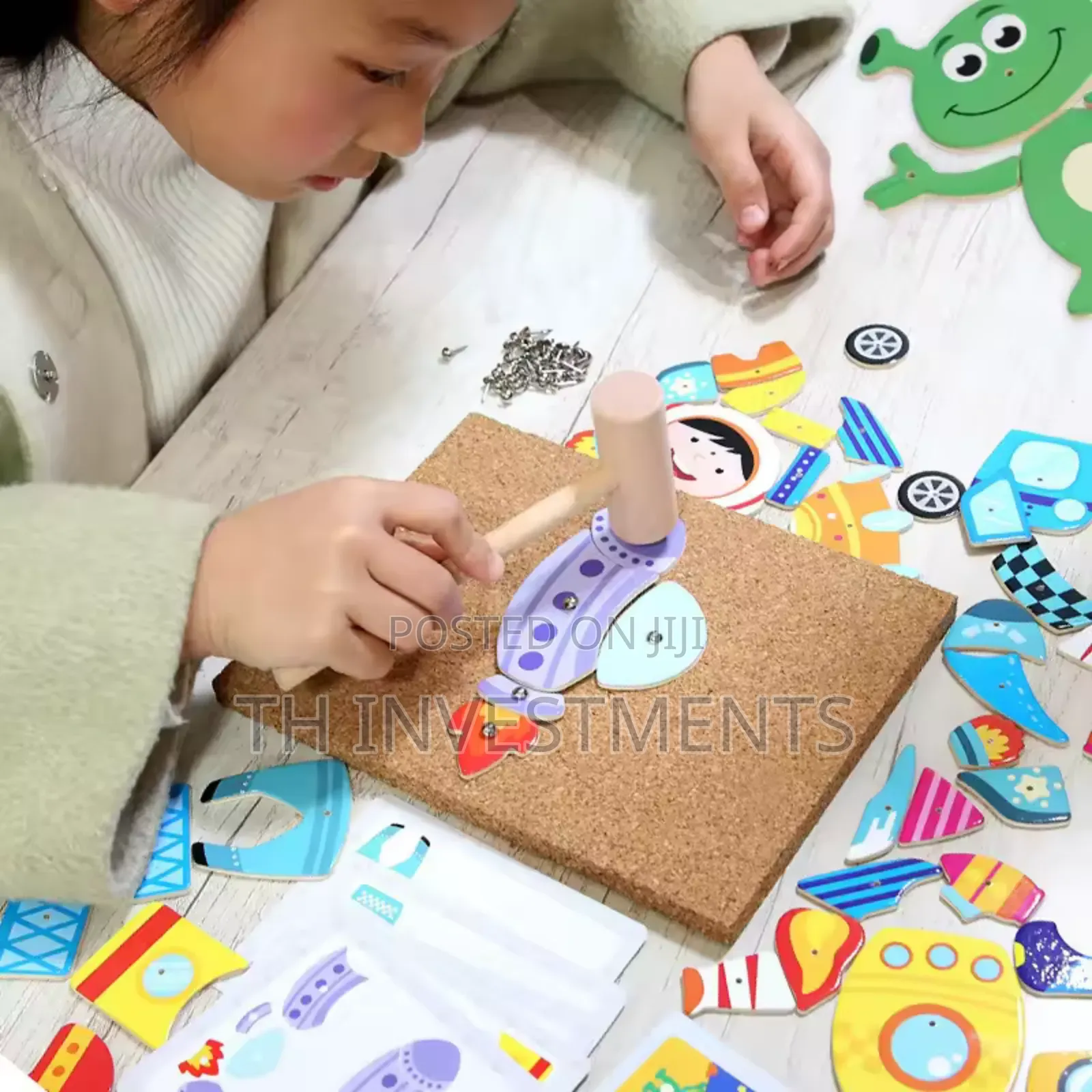 Wooden Knocking Puzzle Children Toys Cork Wooden