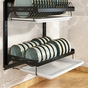 Wall Mounted Dish Drying Rack - 3 Tier Stainless Steel