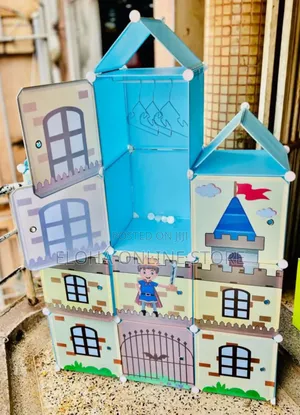 New Castle Style 10 Cube Diy Cabinet Blue With Hanging