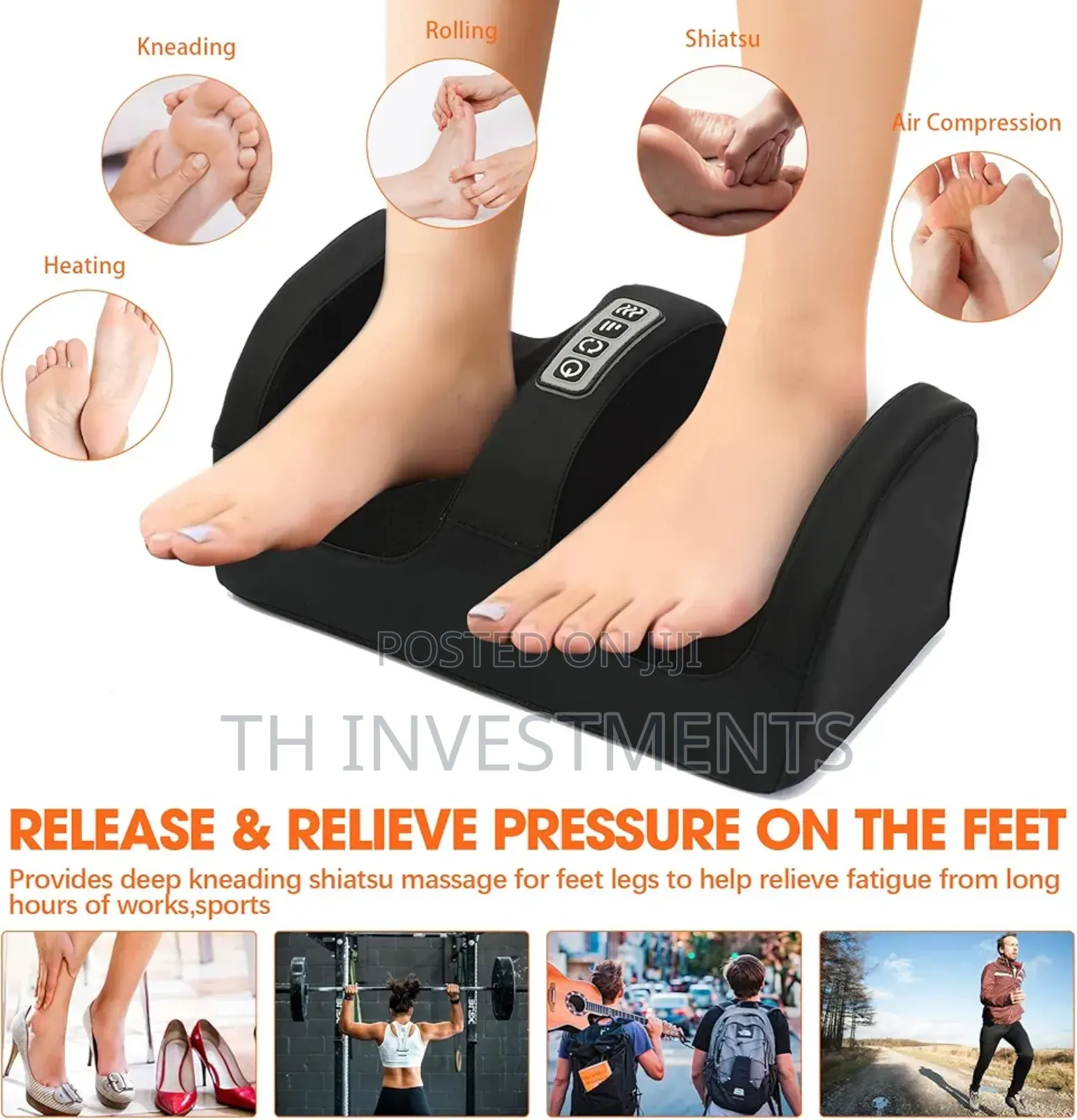 Foot and Calf Massager Machine With Heat, Foot Massager