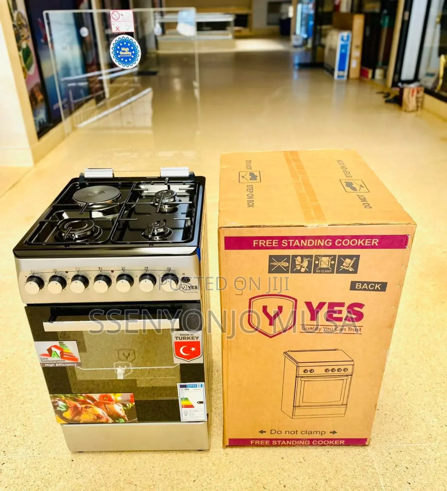 Yes Cooker 3gas Burners + 1 Electric Plate,60x60cm,Electric