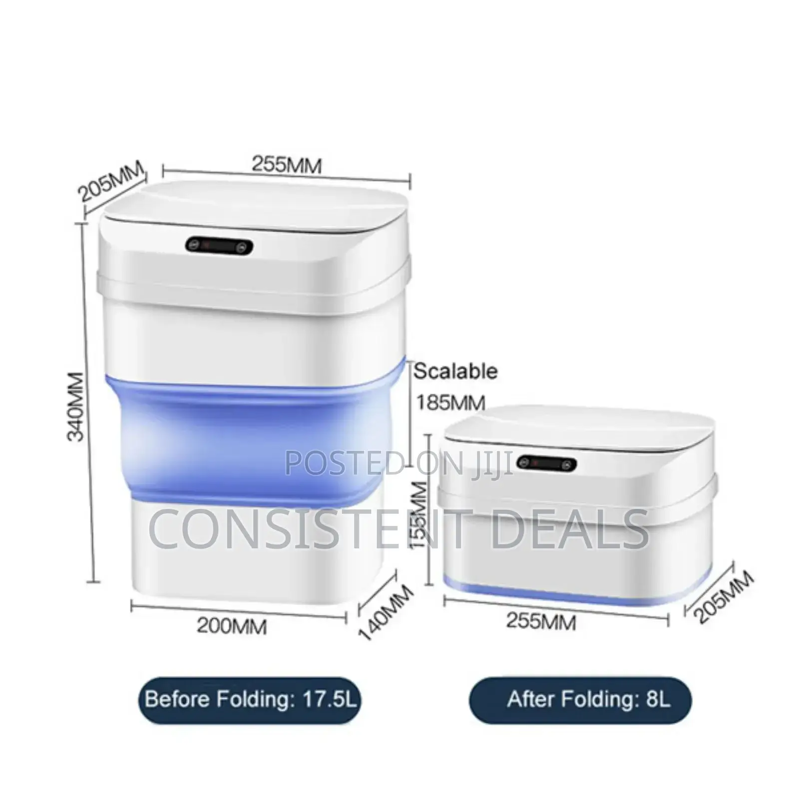 Smart Sensor Folding Trash Can