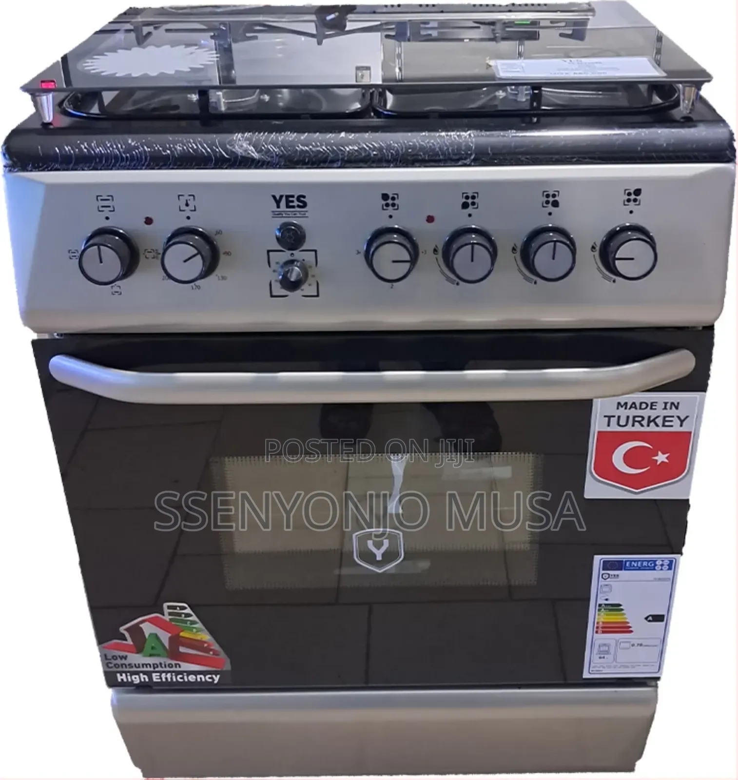 Yes Cooker 3gas Burners + 1 Electric Plate,60x60cm,Electric