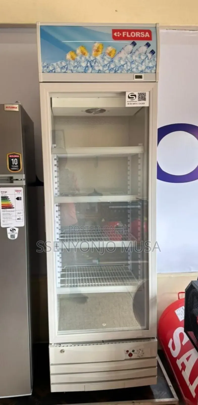 Florsa Display Chiller Business Fridge 330l - Single Door, Adjustable-